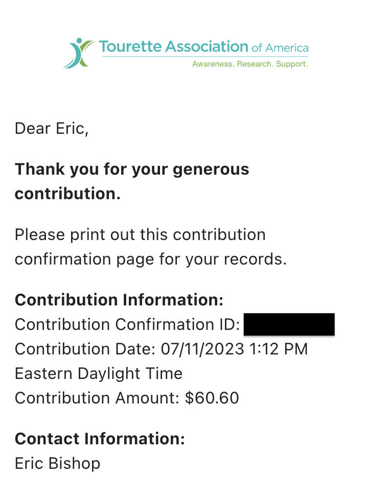 Donation 7/11: $60.60